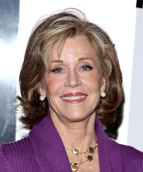 Jane Fonda's Shoulder-Length Highlighted 'Do 