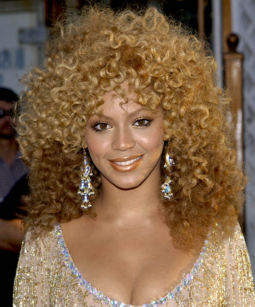 Beyonce Knowles Long Curly     Hairstyle