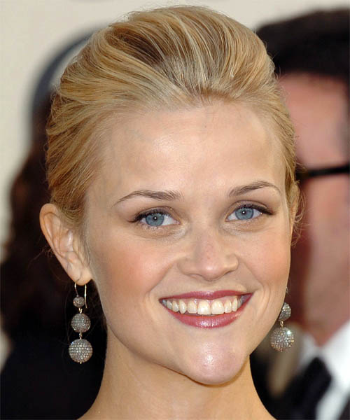Reese Witherspoon  Medium Straight    Updo Hairstyle