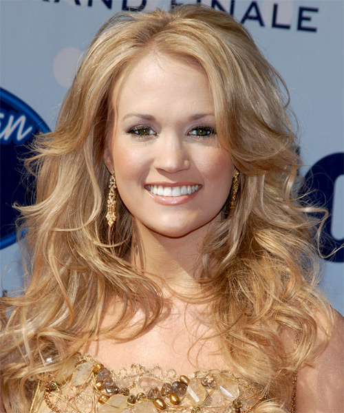 Carrie Underwood Long Wavy    Strawberry Blonde   Hairstyle