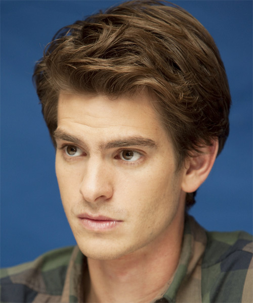 Andrew Garfield Short Straight    Ash Brunette   Hairstyle - side view