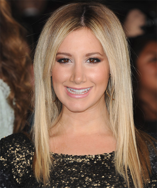 Ashley Tisdale Long Straight    Blonde   Hairstyle
