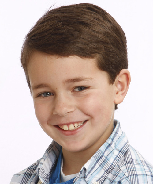 Short Light Brown Hairstyle For Boys - side on view