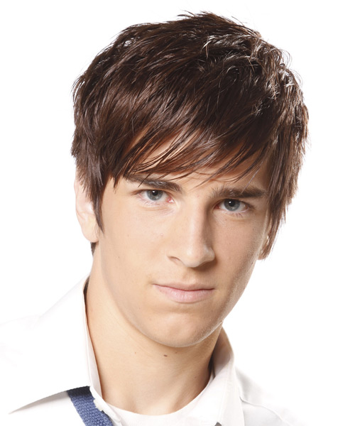 Short And Wispy Hairstyle With Bangs For Men