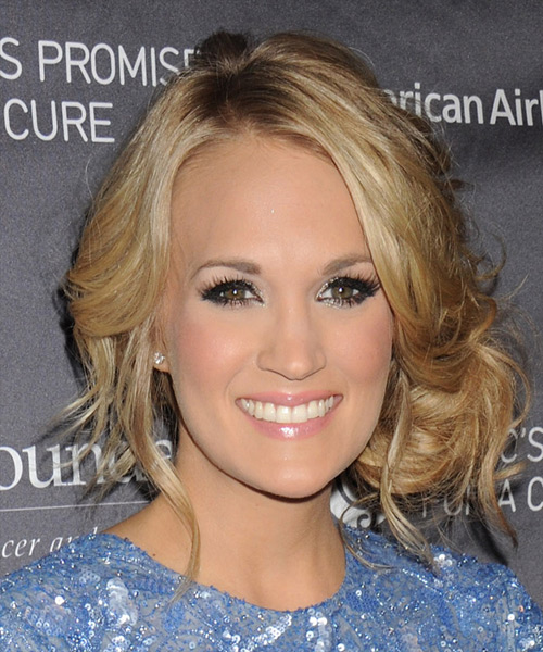 Carrie Underwood  Long Curly    Blonde  Updo Hairstyle   with Light Blonde Highlights