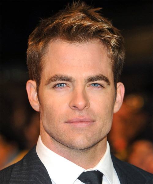 Chris Pine Short Straight   Light Golden Brunette   Hairstyle   with  Blonde Highlights