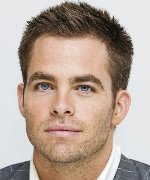 Chris Pine Short Straight    Ash Brunette   Hairstyle