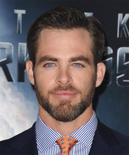 Chris Pine Short Straight   Dark Brunette   Hairstyle