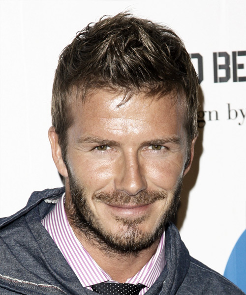 David Beckham Short And Funky Ash Brown Hairstyle