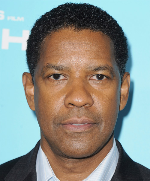 Denzel Washington Short Curly   Black   Hairstyle