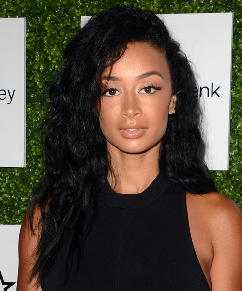 Draya Michele Long Curly   Black   Hairstyle