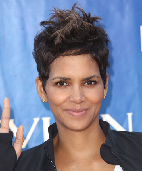 Halle Berry Short Straight   Mocha   Hairstyle