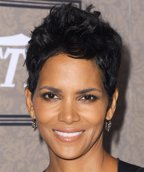 Halle Berry Short Straight   Black Ash    Hairstyle
