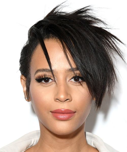 Isis King    Pixie  Haircut with Blunt Cut Bangs