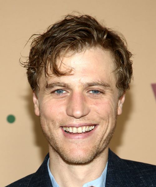 Johnny Flynn Short Wavy    Hairstyle with Side Swept Bangs