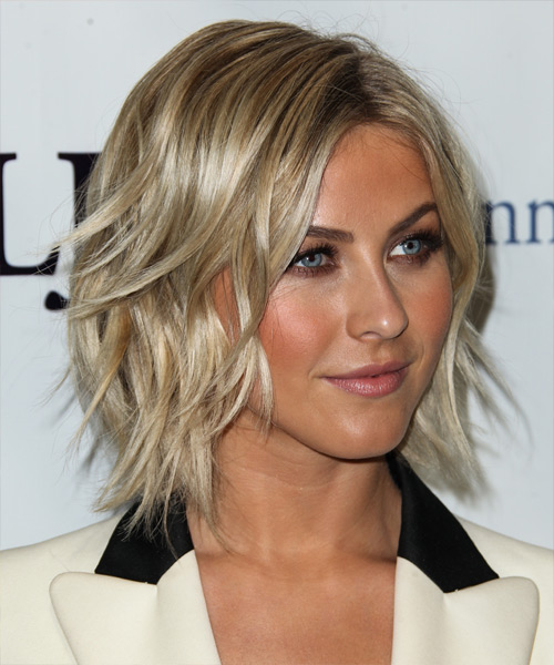 Julianne Hough Medium Straight     Hairstyle - side view
