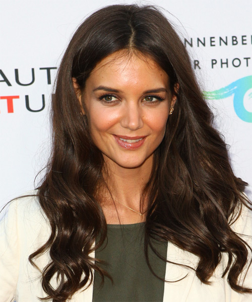 Katie Holmes Long Wavy   Mocha   Hairstyle