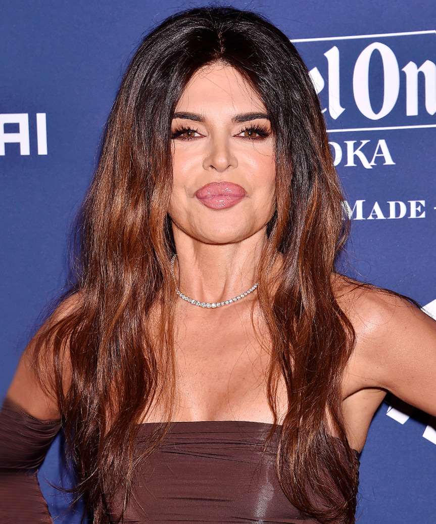 Lisa Rinna Long Wavy    Brunette   Hairstyle