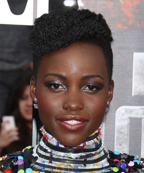 Lupito Nyongo Short Curly   Black   Hairstyle