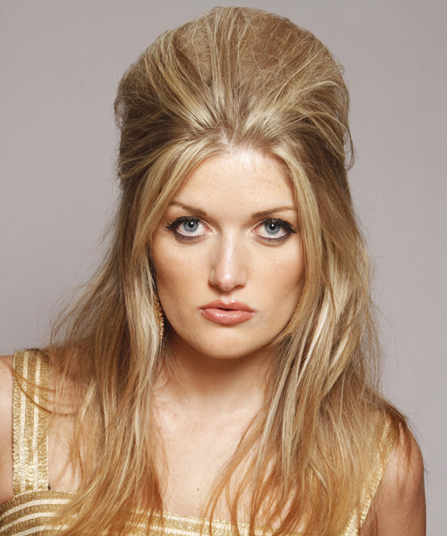 Half Up Half Down Beehive Style