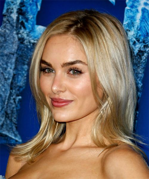 Michelle Randolph Long Straight    Hairstyle with Layered Bangs - side view