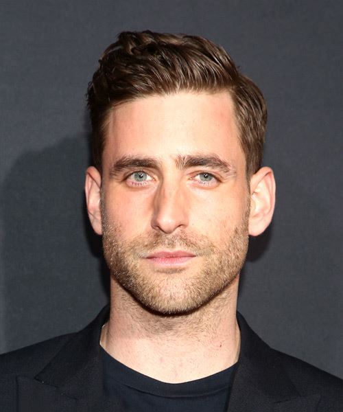 Oliver Jackson Cohen Short Straight    Hairstyle with Blunt Cut Bangs