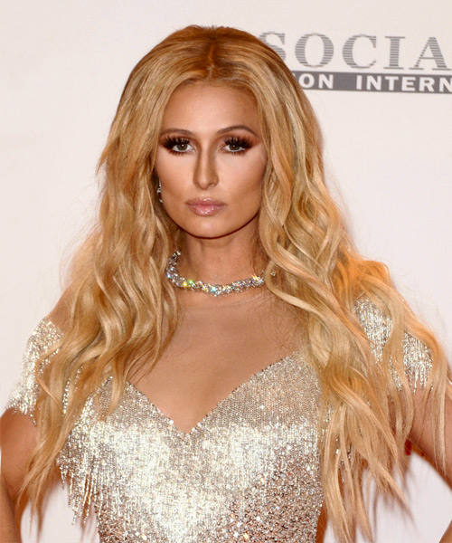 Paris Hilton Long Wavy    Golden Blonde   Hairstyle
