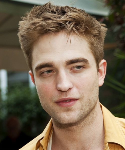 Robert Pattinson Short Straight   Light Caramel Brunette   Hairstyle