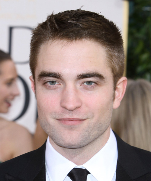 Robert Pattinson Short Straight    Brunette   Hairstyle