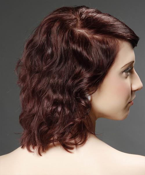 Natural Shoulder-Length Waves - side view