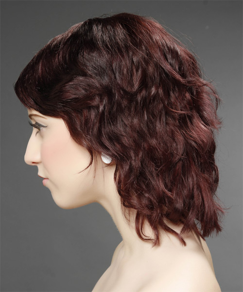 Natural Shoulder-Length Waves - side on view