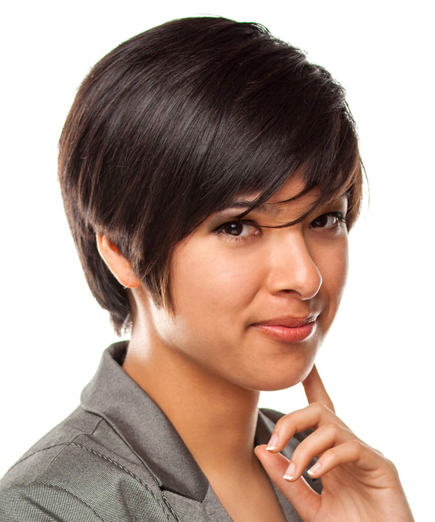 Trendy Side-Swept Pixie Hair Cut