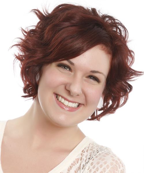 Short Red Textured Waves