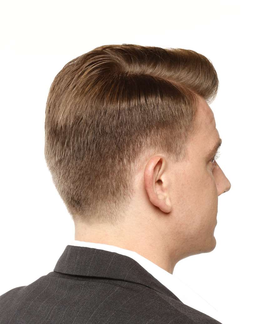 Short Dapper Haircut For Men With Retro Twist - side on view