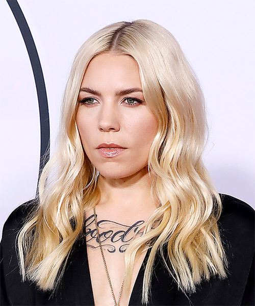 Skylar Grey Long Wavy    Hairstyle  - side view