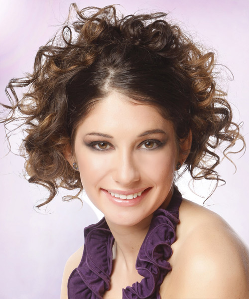 Long And Curly Brunette Updo Hairstyle 