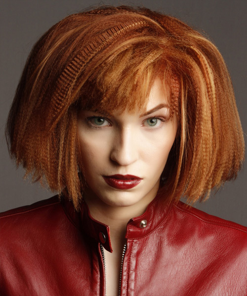 Crimped Voluminous Emo Hairstyle