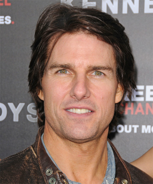 Tom Cruise Short Straight   Dark Brunette   Hairstyle