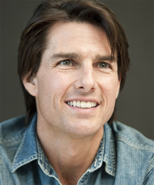Tom Cruise Short Straight   Chocolate   Hairstyle - side view