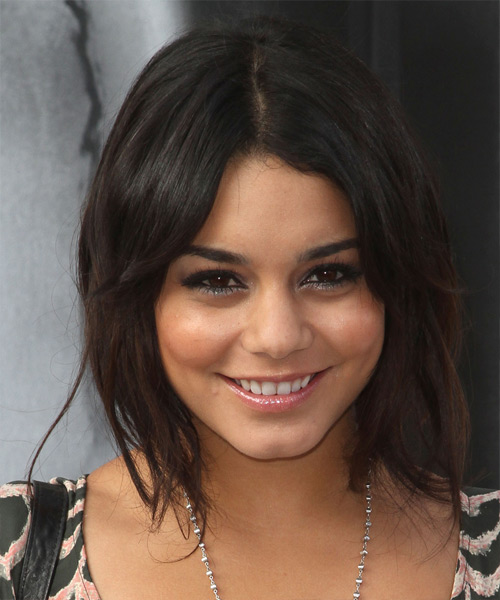 Vanessa Hudgens Medium Straight   Dark Mocha Brunette   Hairstyle