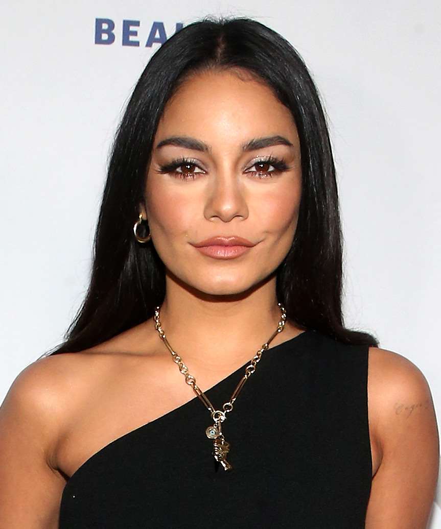 Vanessa Hudgens Long Straight   Black    Hairstyle