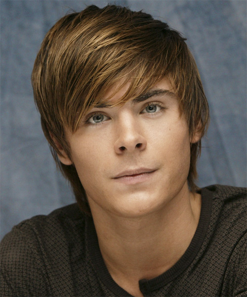 Zac Efron Medium Straight   Dark Caramel Blonde   Hairstyle
