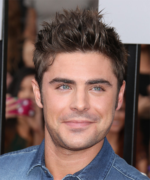 Zac Efron Short Straight    Chocolate Brunette   Hairstyle